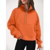 imageAUTOMET Womens Sweatshirts Half Zip Cropped Pullover Fleece Quarter Zipper Hoodies 2025 Fall Fashion Outfits ClothesOrange