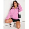 imageAUTOMET Womens Sweatshirts Half Zip Cropped Pullover Fleece Quarter Zipper Hoodies 2025 Fall Fashion Outfits ClothesPink