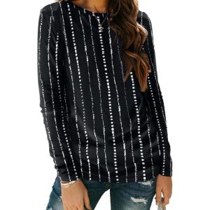 imageAUTOMET Long Sleeve Shirts for Women Business Casual Tops Fall Fashion Clothes Workout Plus Size Teacher School Outfits 2025Blackdotline