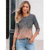 imageAUTOMET 34 Length Sleeve Womens Tops Lace Business Dressy Casual Blouses Spring Summer Fall Trendy Cute Work T ShirtsGrey Tie Dye