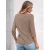 imageAUTOMET 34 Length Sleeve Womens Tops Lace Business Dressy Casual Blouses Spring Summer Fall Trendy Cute Work T ShirtsKhaki