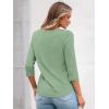 imageAUTOMET 34 Length Sleeve Womens Tops Lace Business Dressy Casual Blouses Spring Summer Fall Trendy Cute Work T ShirtsLightgreen