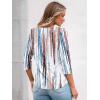 imageAUTOMET 34 Length Sleeve Womens Tops Lace Business Dressy Casual Blouses Spring Summer Fall Trendy Cute Work T ShirtsWhite Tie Dye