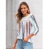 imageAUTOMET 34 Length Sleeve Womens Tops Lace Business Dressy Casual Blouses Spring Summer Fall Trendy Cute Work T ShirtsWhite Tie Dye