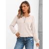 imageAUTOMET Long Sleeve Henley Shirts Womens Business Casual Lightweight Tunic Sweater Tops