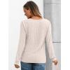 imageAUTOMET Long Sleeve Henley Shirts Womens Business Casual Lightweight Tunic Sweater Tops