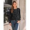 imageAUTOMET Long Sleeve Shirts Womens Pleated Business Casual Blouses with Smocked CuffsBlack Dot Line