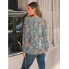 imageAUTOMET Long Sleeve Shirts Womens Pleated Business Casual Blouses with Smocked CuffsBoho Blue