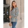 imageAUTOMET Long Sleeve Shirts Womens Pleated Business Casual Blouses with Smocked CuffsBoho Blue