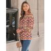 imageAUTOMET Long Sleeve Shirts Womens Pleated Business Casual Blouses with Smocked CuffsBoho Orange