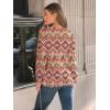 imageAUTOMET Long Sleeve Shirts Womens Pleated Business Casual Blouses with Smocked CuffsBoho Orange