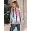imageAUTOMET Long Sleeve Shirts Womens Pleated Business Casual Blouses with Smocked CuffsGradient Multi