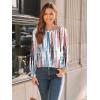 imageAUTOMET Long Sleeve Shirts Womens Pleated Business Casual Blouses with Smocked CuffsGradient Multi
