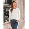 imageAUTOMET Long Sleeve Shirts Womens Pleated Business Casual Blouses with Smocked CuffsOatmeal
