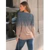 imageAUTOMET Long Sleeve Shirts Womens Pleated Business Casual Blouses with Smocked CuffsOmbre Grey Coral