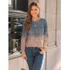 imageAUTOMET Long Sleeve Shirts Womens Pleated Business Casual Blouses with Smocked CuffsOmbre Grey Coral