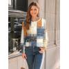 imageAUTOMET Long Sleeve Shirts Womens Pleated Business Casual Blouses with Smocked CuffsPlaid Multi