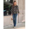 imageAUTOMET Long Sleeve Shirts Womens Pleated Business Casual Blouses with Smocked CuffsPumpkin