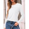 imageAUTOMET Long Sleeve Shirts for Women Pleated Dressy Casual Business Blouses Trendy Fashion Tunic Basic Tops