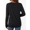 imageAUTOMET Long Sleeve Shirts for Women Tops V Neck Casual Top Comfortable Shirt Soft Basic Tees Women BlousesBlack