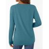 imageAUTOMET Long Sleeve Shirts for Women Tops V Neck Casual Top Comfortable Shirt Soft Basic Tees Women BlousesBluegreen