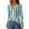 imageAUTOMET Long Sleeve Shirts for Women Tops V Neck Casual Top Comfortable Shirt Soft Basic Tees Women BlousesBluestriped