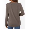 imageAUTOMET Long Sleeve Shirts for Women Tops V Neck Casual Top Comfortable Shirt Soft Basic Tees Women BlousesCoffee Grey