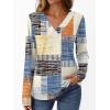 imageAUTOMET Long Sleeve Shirts for Women Tops V Neck Casual Top Comfortable Shirt Soft Basic Tees Women BlousesColorfullines