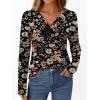 imageAUTOMET Long Sleeve Shirts for Women Tops V Neck Casual Top Comfortable Shirt Soft Basic Tees Women BlousesFloral
