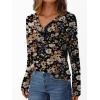 imageAUTOMET Long Sleeve Shirts for Women Tops V Neck Casual Top Comfortable Shirt Soft Basic Tees Women BlousesFloral
