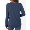 imageAUTOMET Long Sleeve Shirts for Women Tops V Neck Casual Top Comfortable Shirt Soft Basic Tees Women BlousesNavyblue