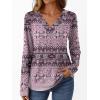imageAUTOMET Long Sleeve Shirts for Women Tops V Neck Casual Top Comfortable Shirt Soft Basic Tees Women BlousesPurpleprint