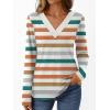 imageAUTOMET Long Sleeve Shirts for Women Tops V Neck Casual Top Comfortable Shirt Soft Basic Tees Women BlousesStriped