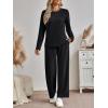 imageAUTOMET Sweatsuits Women 2 Piece Outfit Fall Airport Lounge Sweat Sets With Wide Leg Pants Track Fashion Suits 2025Black
