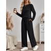 imageAUTOMET Sweatsuits Women 2 Piece Outfit Fall Airport Lounge Sweat Sets With Wide Leg Pants Track Fashion Suits 2025Black