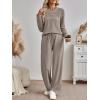 imageAUTOMET Sweatsuits Women 2 Piece Outfit Fall Airport Lounge Sweat Sets With Wide Leg Pants Track Fashion Suits 2025Coffee