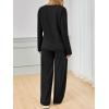 imageAUTOMET Sweatsuits Women 2 Piece Outfit Fashion Travel Lounge Sets With Wide Leg Pants Airport Track Suits Fall Clothes 2025Black