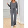 imageAUTOMET Sweatsuits Women 2 Piece Outfit Fashion Travel Lounge Sets With Wide Leg Pants Airport Track Suits Fall Clothes 2025Darkgrey