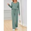 imageAUTOMET Sweatsuits Women 2 Piece Outfit Fashion Travel Lounge Sets With Wide Leg Pants Airport Track Suits Fall Clothes 2025Green