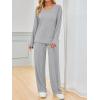 imageAUTOMET Sweatsuits Women 2 Piece Outfit Fashion Travel Lounge Sets With Wide Leg Pants Airport Track Suits Fall Clothes 2025Grey