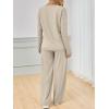 imageAUTOMET Sweatsuits Women 2 Piece Outfit Fashion Travel Lounge Sets With Wide Leg Pants Airport Track Suits Fall Clothes 2025Khaki