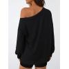 imageAUTOMET Women Off the Shoulder Sweatshirt Oversized Tops Fall Outfits 2025 Y2k Clothes Fashion Clothing Trendy TopBlack