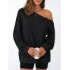 imageAUTOMET Women Off the Shoulder Sweatshirt Oversized Tops Fall Outfits 2025 Y2k Clothes Fashion Clothing Trendy TopBlack