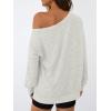 imageAUTOMET Women Off the Shoulder Sweatshirt Oversized Tops Fall Outfits 2025 Y2k Clothes Fashion Clothing Trendy TopGrey