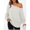 imageAUTOMET Women Off the Shoulder Sweatshirt Oversized Tops Fall Outfits 2025 Y2k Clothes Fashion Clothing Trendy TopGrey
