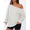 imageAUTOMET Women Off the Shoulder Sweatshirt Oversized Tops Fall Outfits 2025 Y2k Clothes Fashion Clothing Trendy TopGrey