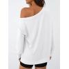 imageAUTOMET Women Off the Shoulder Sweatshirt Oversized Tops Fall Outfits 2025 Y2k Clothes Fashion Clothing Trendy TopWhite