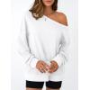 imageAUTOMET Women Off the Shoulder Sweatshirt Oversized Tops Fall Outfits 2025 Y2k Clothes Fashion Clothing Trendy TopWhite
