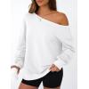 imageAUTOMET Women Off the Shoulder Sweatshirt Oversized Tops Fall Outfits 2025 Y2k Clothes Fashion Clothing Trendy TopWhite