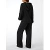imageAUTOMET Womens 2 Piece Outfits Sweatsuits Lounge Matching Fall Sets Jogging Suit Oversized Hoodie Wide Leg Sweatpant ClothesBlack